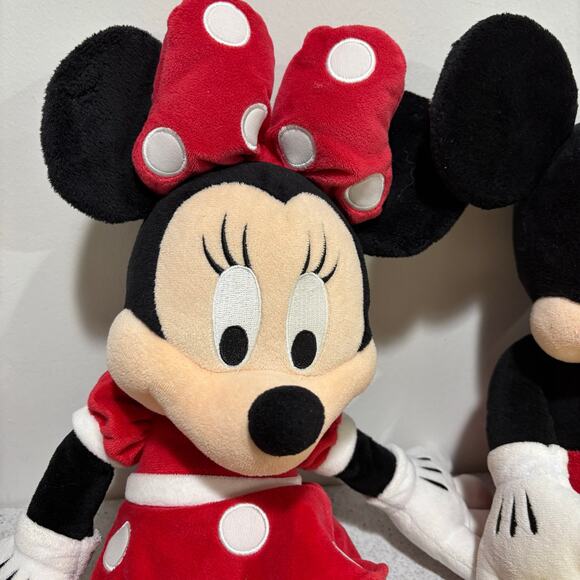 Disney Parks Original Mickey Mouse & Minnie Mouse Stuffed Plush Animals Pair - Picture 2 of 8